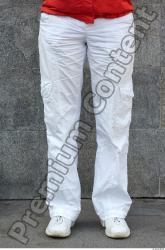 Leg Woman White Sports Trousers Slim